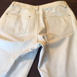 #White leather jeans